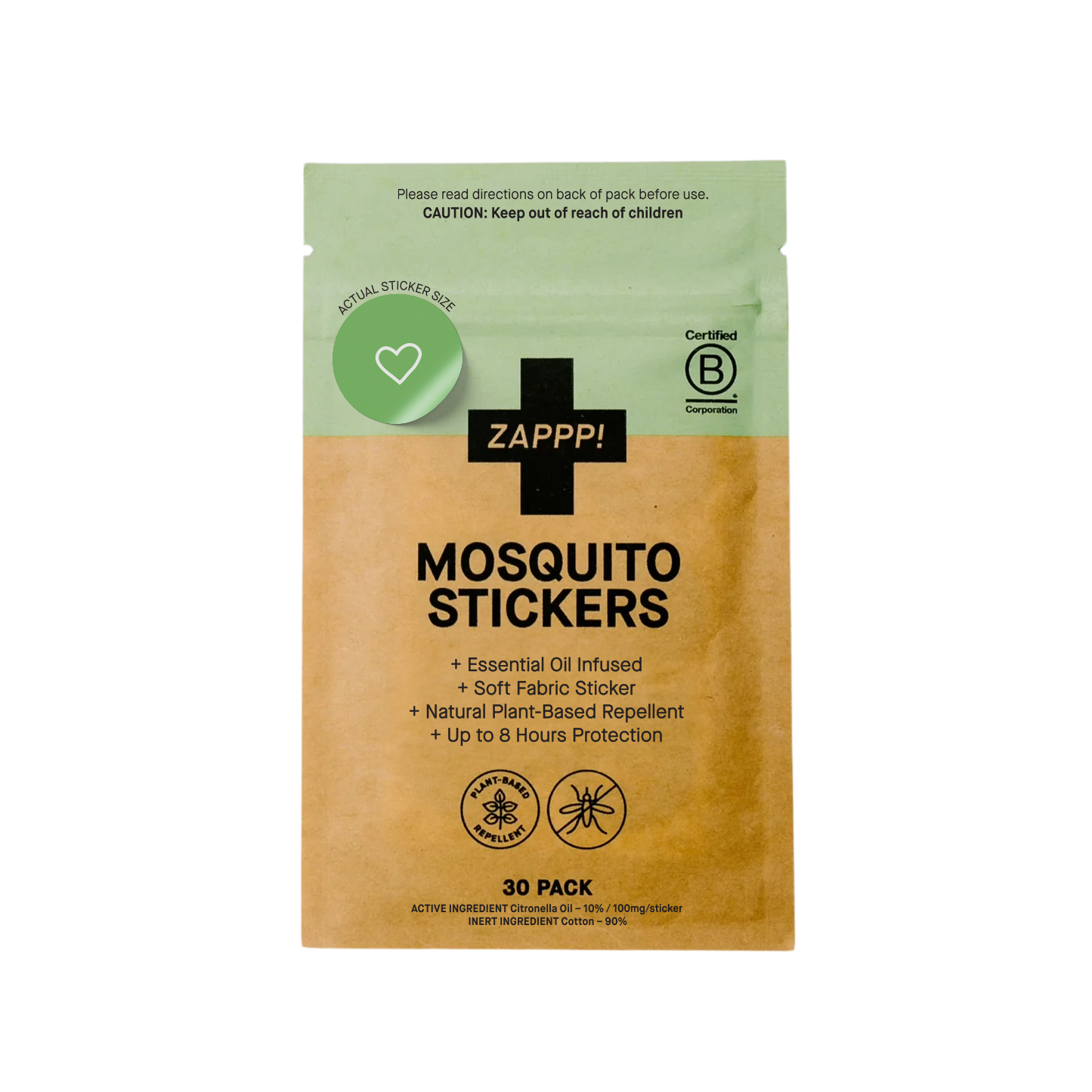 ZAPPP! Mosquito Repellent Stickers
