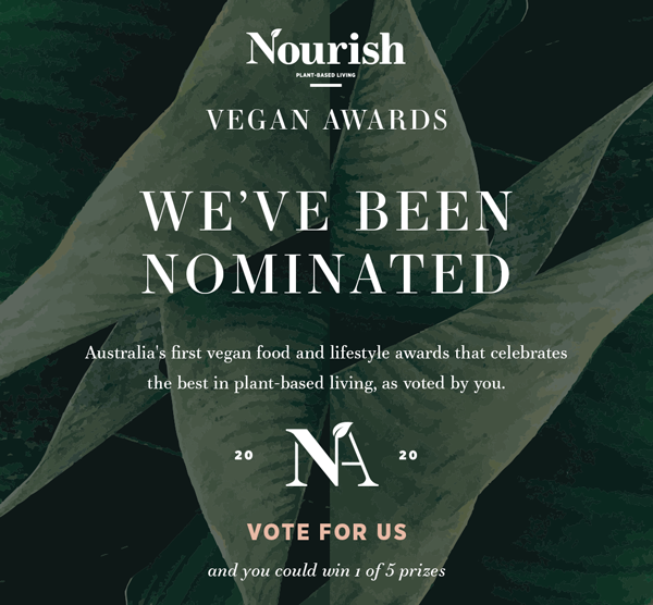 🌱 NOURISH VEGAN AWARDS NOMINEE 🌱