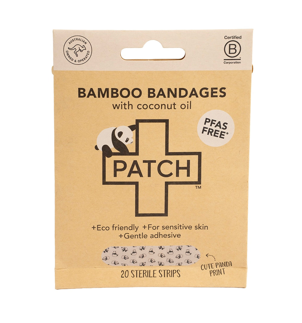 Patch Kids Coconut Panda Bamboo Bandages 20 Pack